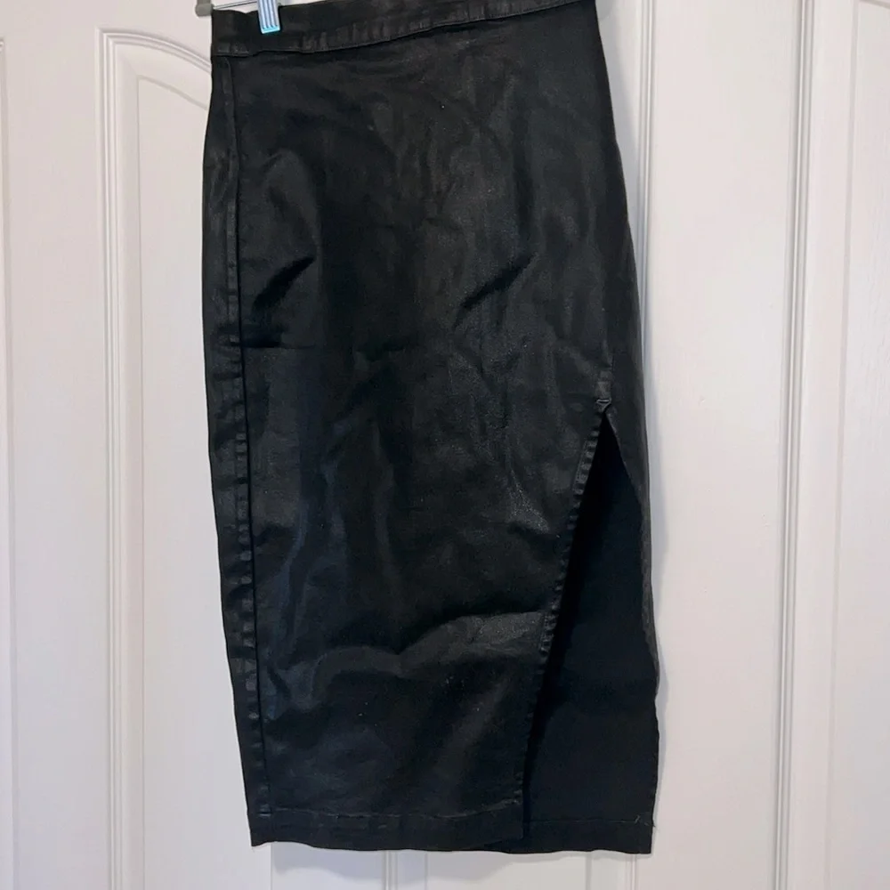 7 For All Mankind - Faux Leather Maxi Skirt - Size 24